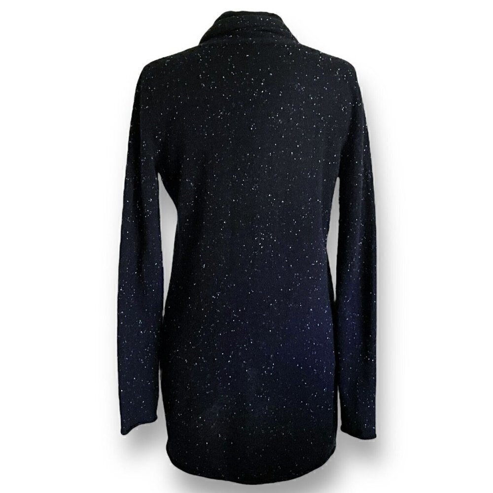 C by Bloomingdales Womens 100% Cashmere Cardigan Sz S Black Open Front Sweater - Picture 7 of 8